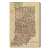 Indiana Map from 1878 DaydreamHQ Grand Wood Wall Art 24x36