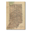 Indiana Map from 1878 DaydreamHQ Grand Wood Wall Art 32x48