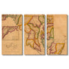 Maryland Map from 1822 DaydreamHQ Grand Wood Wall Art 60x40 (3pc set)