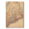 Maine Map from 1879 DaydreamHQ Grand Wood Wall Art 18x24