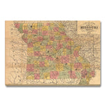 Missouri Map from 1852 DaydreamHQ Grand Wood Wall Art 36x24