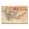 Montana Map from 1883 DaydreamHQ Grand Wood Wall Art 48x32