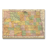 North Dakota Map from 1897 DaydreamHQ Grand Wood Wall Art 24x18
