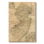 New Jersey Map from 1882 DaydreamHQ Grand Wood Wall Art 24x36