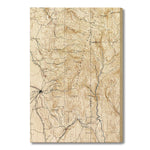 Santa Fe, New Mexico Map from 1889 DaydreamHQ Grand Wood Wall Art 18x24