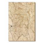 Santa Fe, New Mexico Map from 1889 DaydreamHQ Grand Wood Wall Art 24x36