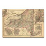 New York Map from 1886 DaydreamHQ Grand Wood Wall Art 48x32
