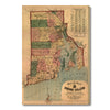 Rhode Island Map from 1880 DaydreamHQ Grand Wood Wall Art 18x24