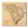 South Carolina Map from Map from 1814 DaydreamHQ Grand Wood Wall Art 24x24