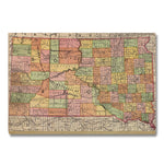 South Dakota Map from 1897 DaydreamHQ Grand Wood Wall Art 24x18