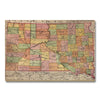South Dakota Map from 1897 DaydreamHQ Grand Wood Wall Art 48x32