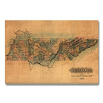 Tennessee Map from 1826 DaydreamHQ Grand Wood Wall Art 36x24