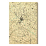 Dallas, Texas Map from 1893 DaydreamHQ Grand Wood Wall Art 18x24