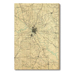 Dallas, Texas Map from 1893 DaydreamHQ Grand Wood Wall Art 24x36