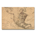 America As Divided By European Powers Map from 1774 DaydreamHQ Grand Wood Wall Art 36x24