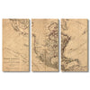 America As Divided By European Powers Map from 1774 DaydreamHQ Grand Wood Wall Art 60x40 (3pc set)