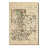 Utah Map from 1879 DaydreamHQ Grand Wood Wall Art 24x36
