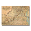 Virginia Map from 1863 DaydreamHQ Grand Wood Wall Art 24x18
