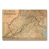 Virginia Map from 1863 DaydreamHQ Grand Wood Wall Art 36x24