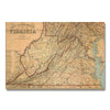 Virginia Map from 1863 DaydreamHQ Grand Wood Wall Art 48x32