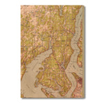 Gig Harbor, Washington Map from 1942 DaydreamHQ Grand Wood Wall Art 18x24