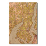 Gig Harbor, Washington Map from 1942 DaydreamHQ Grand Wood Wall Art 32x48