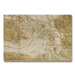The Puget Sound & San Juan Islands Map from 1957 DaydreamHQ Grand Wood Wall Art 36x24