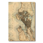 Seattle, Washington Map from 1909 DaydreamHQ Grand Wood Wall Art 24x36