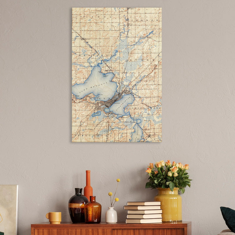 Madison, Wisconsin Map from 1904 DaydreamHQ Grand Wood Wall Art