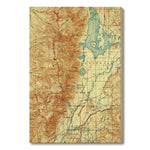 Grand Teton National Park, Wyoming Map from 1899 DaydreamHQ Grand Wood Wall Art 24x36