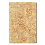 Wind River Range, Wyoming Map from 1909 DaydreamHQ Grand Wood Wall Art 32x48