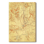 Yellowstone Map from 1908 DaydreamHQ Grand Wood Wall Art 18x24
