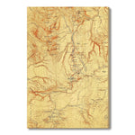 Yellowstone Map from 1908 DaydreamHQ Grand Wood Wall Art 32x48