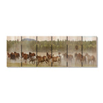 Wild Horses - Photography on Wood DaydreamHQ Photography on Wood 32x11