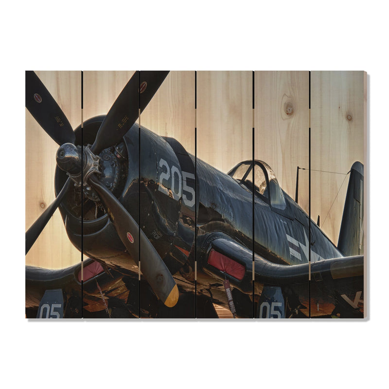 WWII Corsair - Photography on Wood DaydreamHQ Photography on Wood 33x24